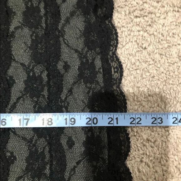 Sharagano grey with black lace tiered skirt Size 6 - Picture 7 of 7